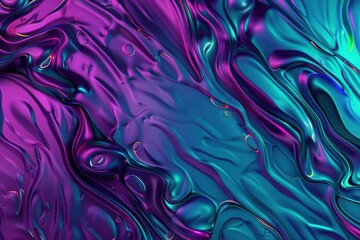 Obraz premium Abstract marbling oil acrylic paint background illustration art wallpaper - purple blue color with liquid fluid . Beautiful simple AI generated image
