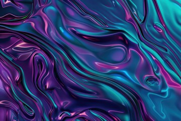 Obraz premium Abstract marbling oil acrylic paint background illustration art wallpaper - purple blue color with liquid fluid . Beautiful simple AI generated image
