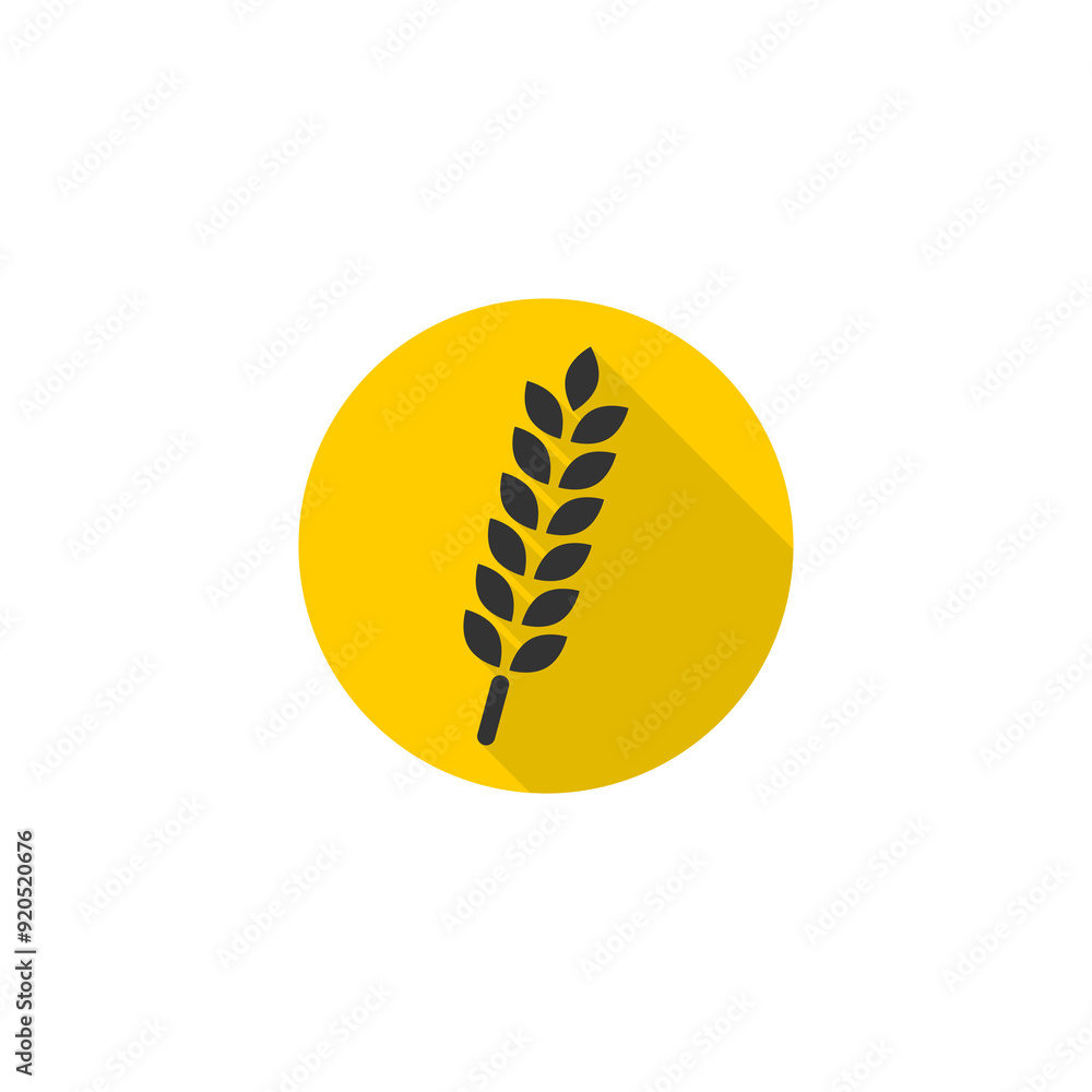 Poster wheat simple icon isolated on transparent background