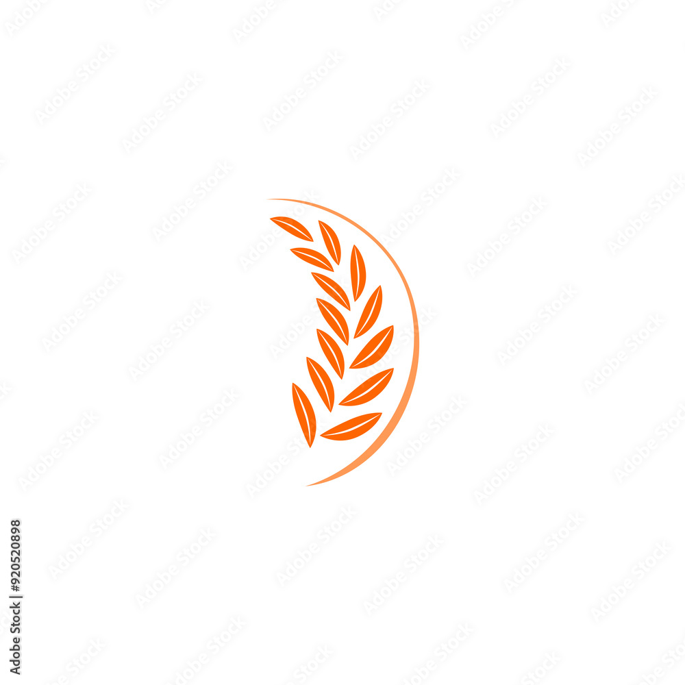 Poster wheat simple icon isolated on transparent background