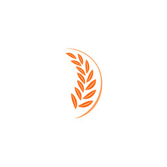 Wheat simple icon isolated on transparent background