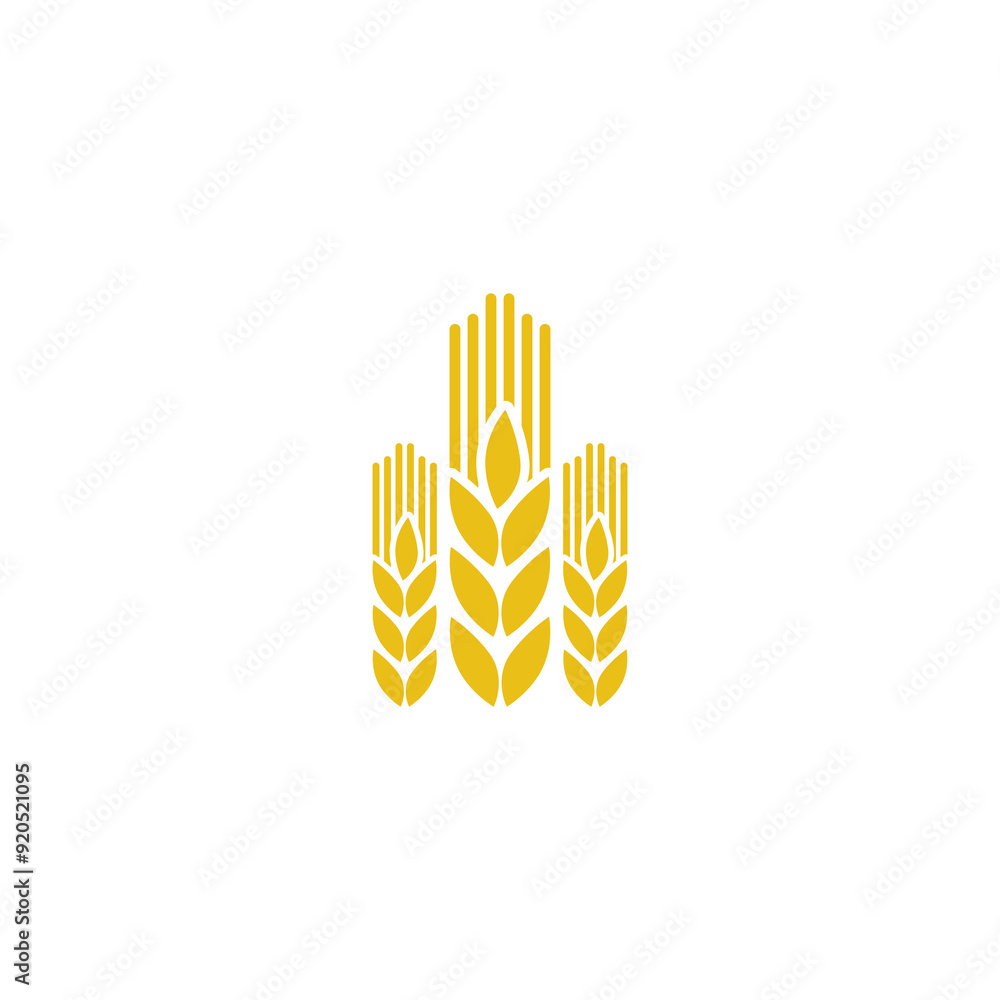 Poster wheat simple icon isolated on transparent background