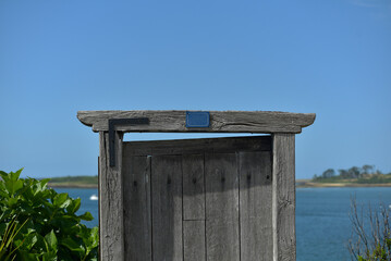 Finistère Nord, Landéda, Bretagne - porte en bois