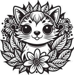 Hand Drawn Kawaii Book Illustration 