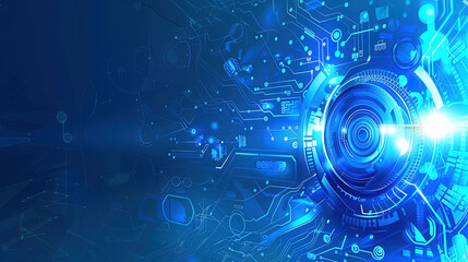 Fototapeta premium abstract technology background with technology