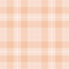 Furniture check fabric background, rich tartan seamless plaid. Cute pattern textile vector texture in light and orange colors.