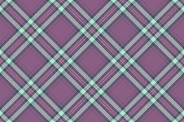 Gift plaid vector seamless, cute texture pattern background. Multicolored tartan textile check fabric in pink and cyan colors.