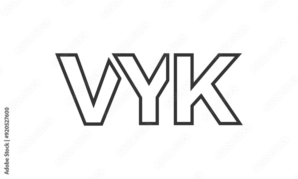 Fototapete vyk logo design template with strong and modern bold text. initial based vector logotype featuring s