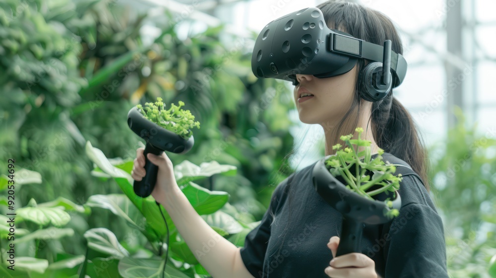 Poster innovation unveiled: virtual reality startup team embracing 32k vr simulation with sharp lines, gene
