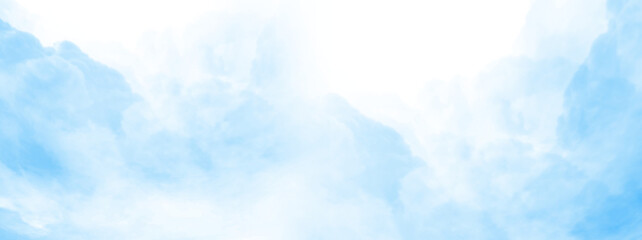 Blue color Fog and mist effect on transparent background. Smoke texture