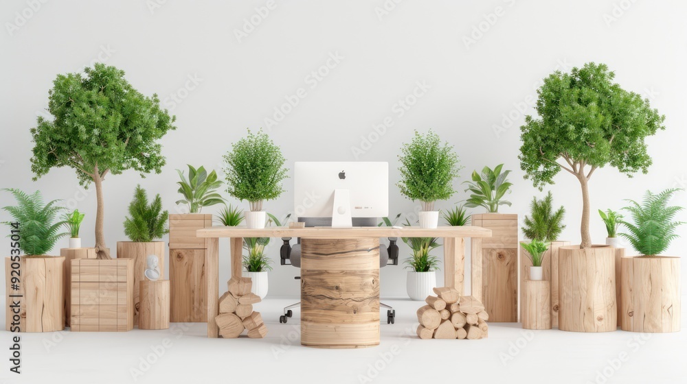 Poster futuristic co-working startup hub: shared desks, modern creativity in sharp 32k resolution, generati