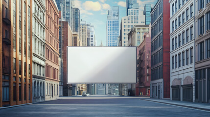 Obraz premium A high impact mockup of a large urban mural in a city setting showcasing a blank space for advertising and artistic expression