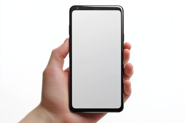 Blank Smartphone Mockup on Hand created with Generative AI