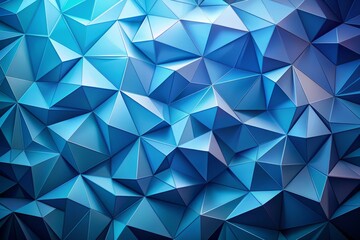 Obraz premium Background 3d render geometric polygonal blue color for desktop and wallpaper