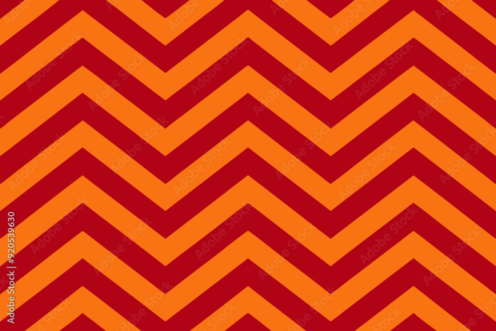 Poster seamless zigzag pattern in red and orange colors.