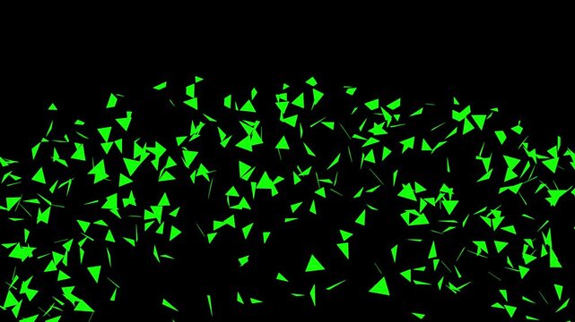 Broken glass, green screen, decorative glass effect