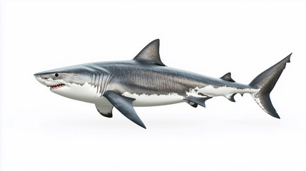 Obraz premium サメの側面図。動物図鑑