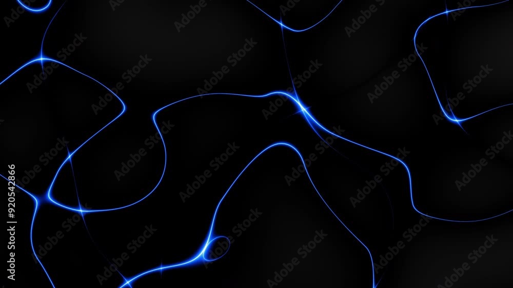 Aufkleber blue energy light strings or waves background with flares and backlighting. usable as future modern 