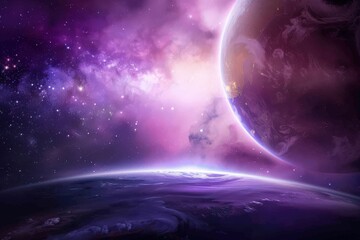 Obraz premium High-Quality Planet Or Space Background and 8k Wallpaper. Beautiful simple AI generated image in 4K, unique.