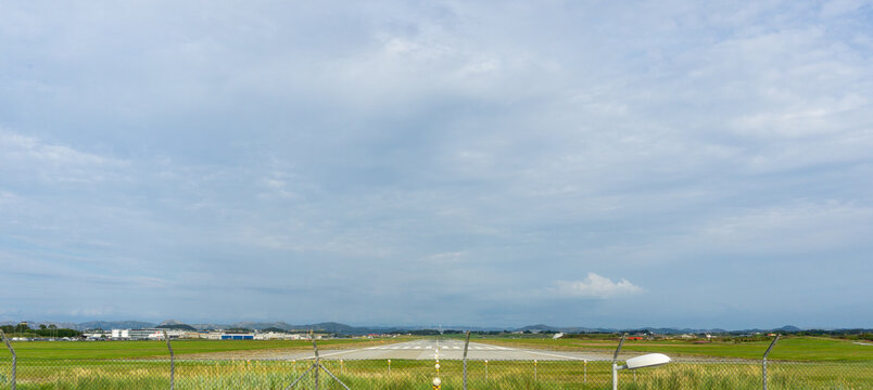 Sola airport runway, Stavanger, Rogaland, Norway.