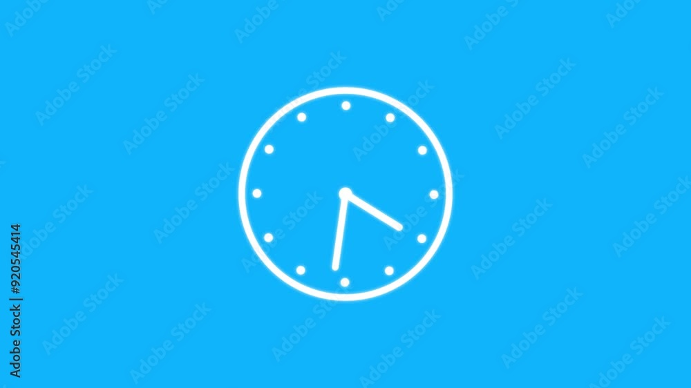 Poster clock icon, animated clock timer.