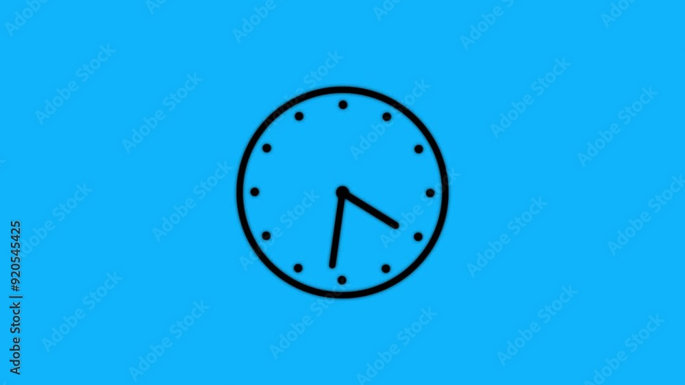 Poster clock icon, animated clock timer.