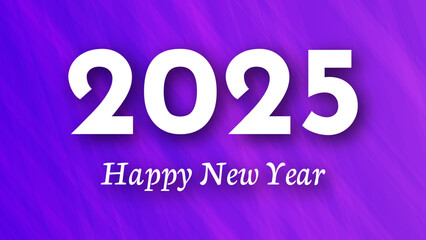 2025 Happy New Year on colorful background