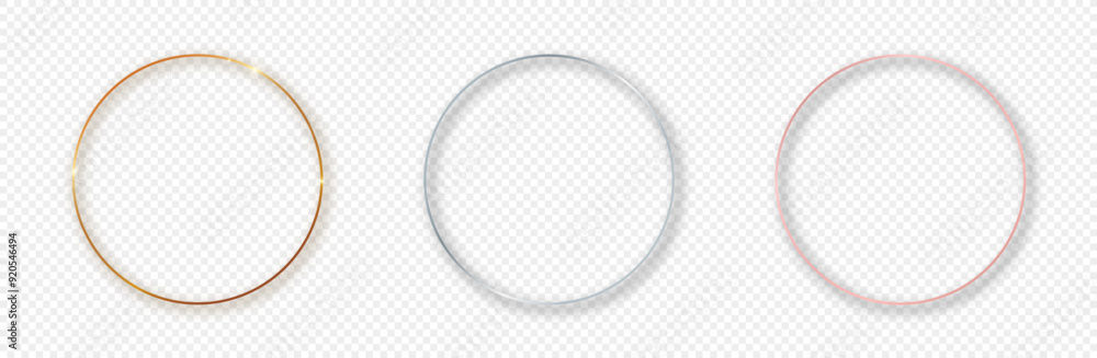Poster set of three circle frames