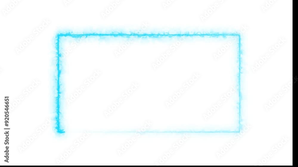 Poster neon light rectangle, seamless loop. abstract red neon glowing line frame, 4k rendering