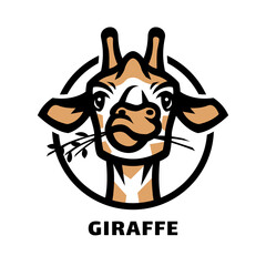 Giraffe head logo, symbol.
