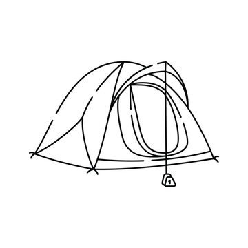 recommend clip art: Cozy tent icon, ideal for camping, outdoor adventures, and travel