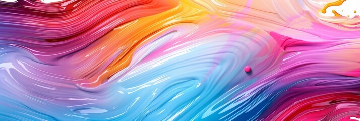 An artistic blend of vibrant and vivid colors that come together to create dynamic and fluid patterns