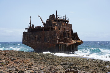 shipwreck on the beach