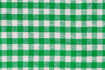 Country Plaid Tartan Kitchen Fabric Material Abstract Check Texture Background Texture, Green And White. Flannel Tartan Patterns. Trendy Tiles Photo. Print Scottish Square Cloth