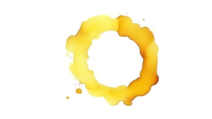 Yellow watercolor ring