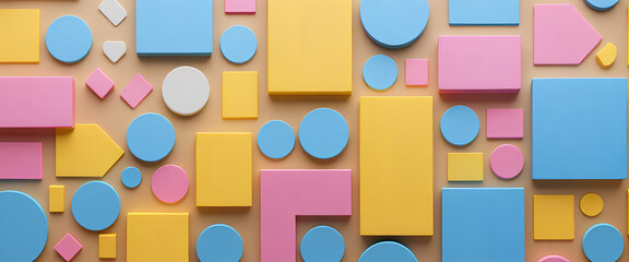 illustrazione con elementi geometrici a tema astratto surreale