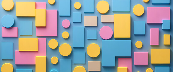 illustrazione con elementi geometrici a tema astratto surreale