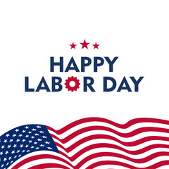 Happy Labor Day American Flag Celebration 