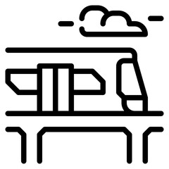 sky train outline icon