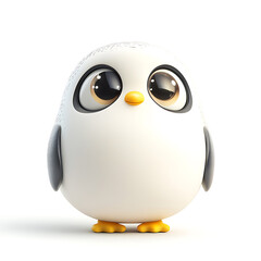 Obraz premium Super cute cartoons, white background, the sweetness and cuteness of 3D cartoon characters.