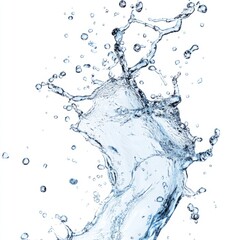 Water splashing, isolated on a white background