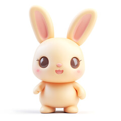 Obraz premium Super cute cartoons, white background, the sweetness and cuteness of 3D cartoon characters.