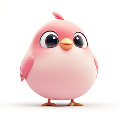 Obraz premium Super cute cartoons, white background, the sweetness and cuteness of 3D cartoon characters.