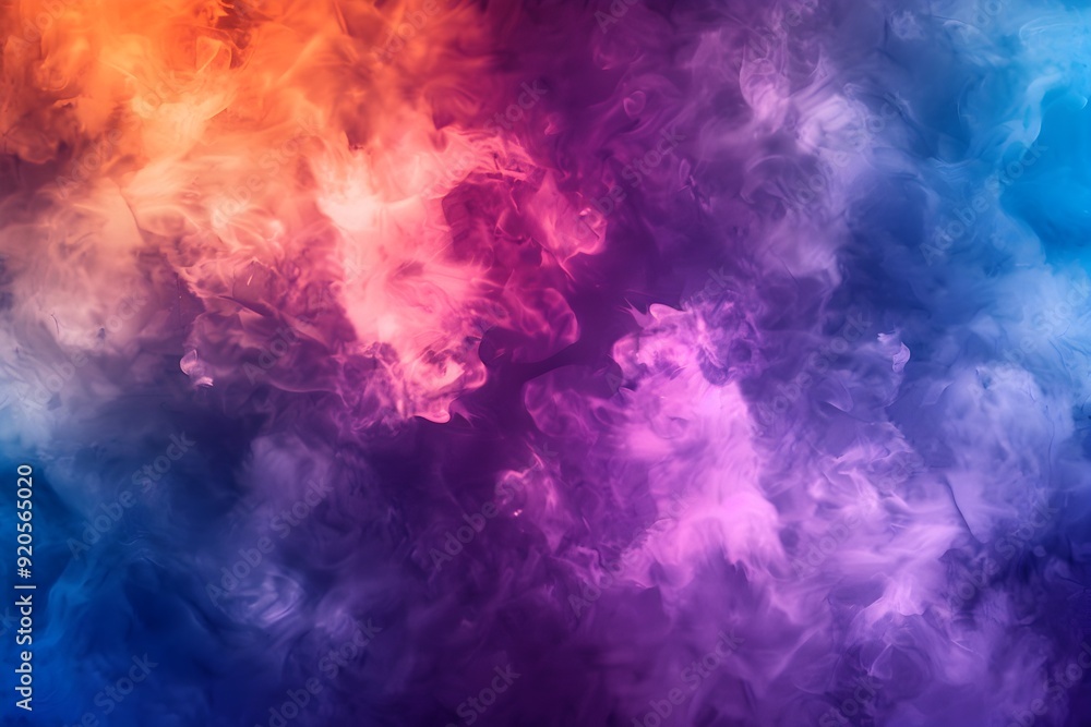 Poster colorful abstract background with colorful smoke and rainbow color clouds. abstract background for d