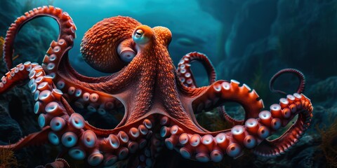 Obraz premium Octopus Underwater
