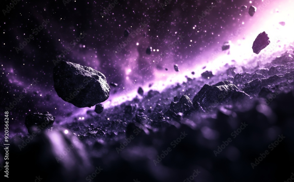 Aufkleber a digital space art visualization of a deep space starfield in high resolution 5k.