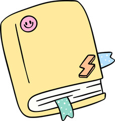 Pastel school supplies book