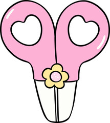 Pastel pink scissors School supplies