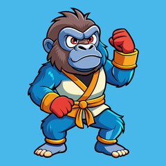 karate gorilla in kimono