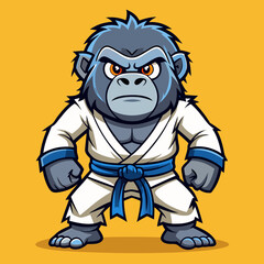 Obraz premium karate gorilla in kimono